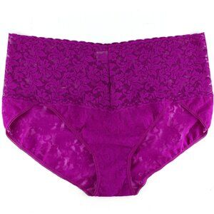 Hanky Panky Signature Lace Retro V-kini Vikini Countless Pink Purple Size XL